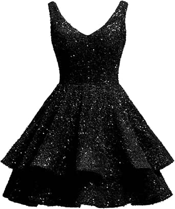Sequin Short Homecoming Dress 2025 – Sparkly Prom Dress For Teens, Sweet 16, Cocktail Party, Tiered Mini Gown - View #7