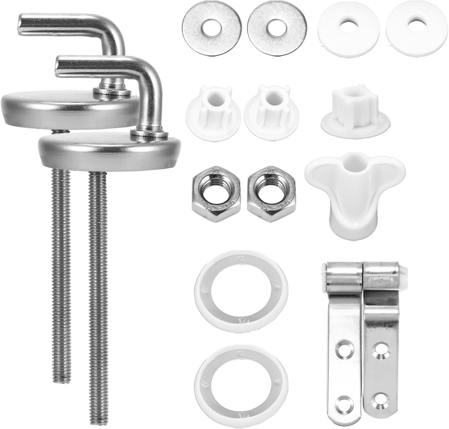 2 Pack Stainless Steel Hinge Fixing Kit Replacements,Metal Toilet Seat