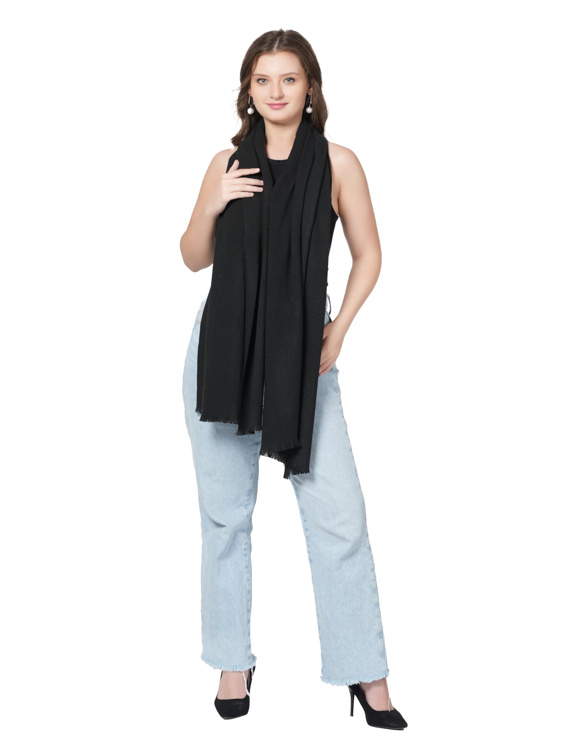 muffly Women's Solid Blended Wool Stole-picture-56