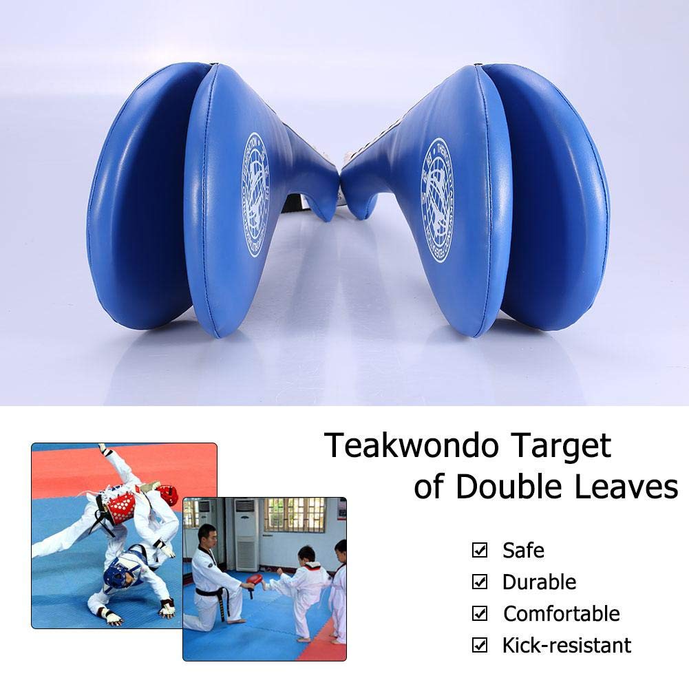 Pad Taekwondo, 1 Paia Calcio Pad Target PU Calcio Taekwondo Allenamento Durevole Calcio Pad Taekwondo Arti Marziali Boxe (Blu)