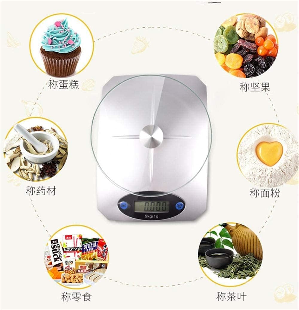 para Cocina y joyería Básculas Digitales Básculas de Cocina para Alimentos Balanzas Digitales para Alimentos Básculas electrónicas Led Bandeja de Vidrio Templado