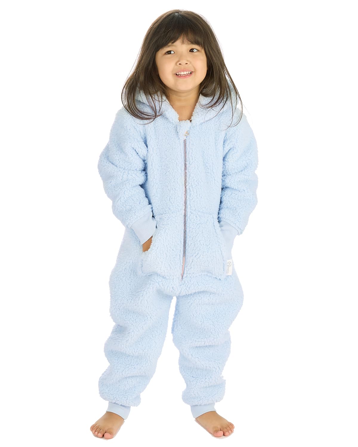 Kids Huggable Borg Hooded Onezee 18C1028 Sky Blue 11-12 Years