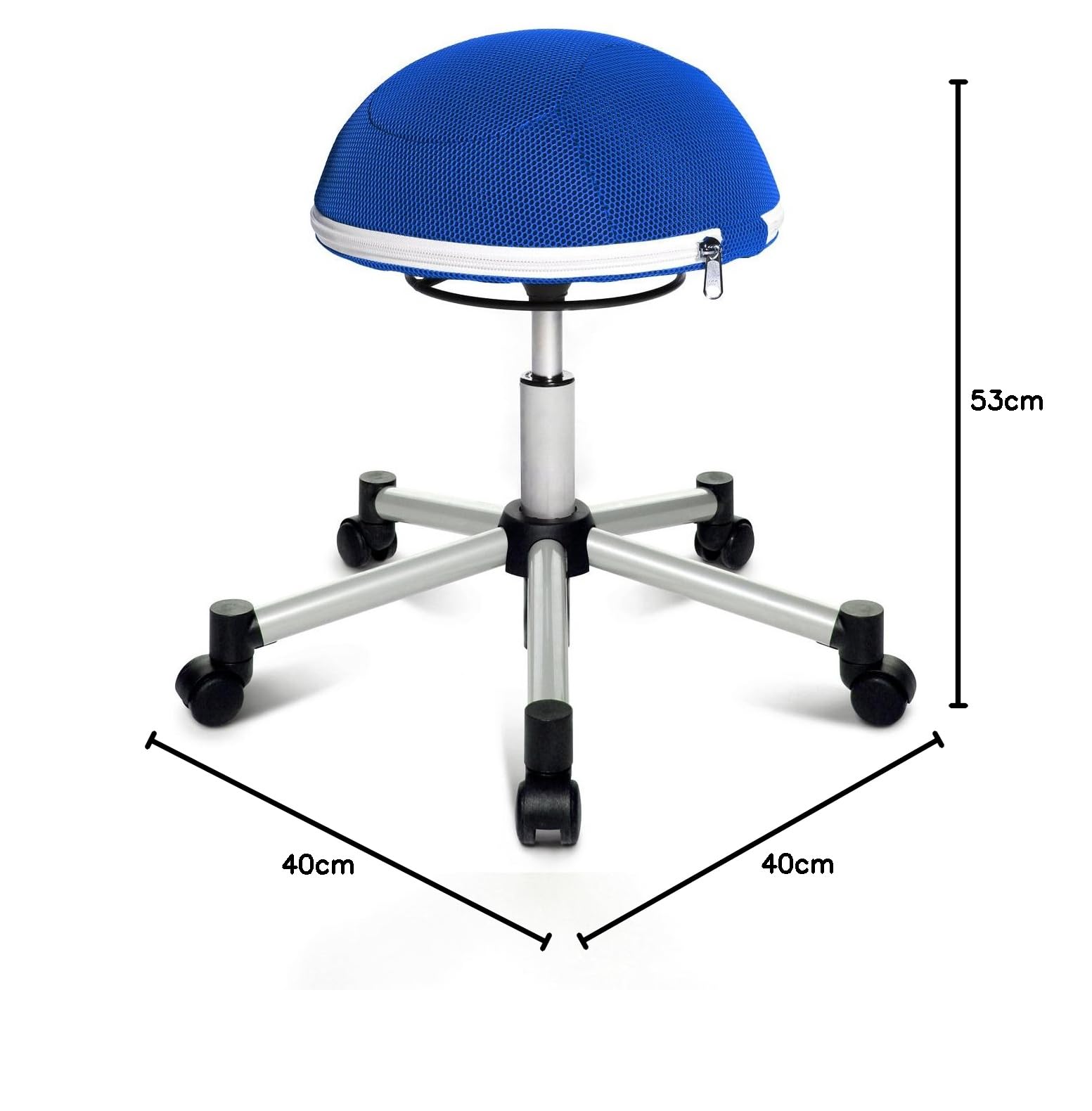Topstar SH17BB6 - Taburete Giratorio para Hacer Fitness, Convertible en Pelota de Goma, Color Azul