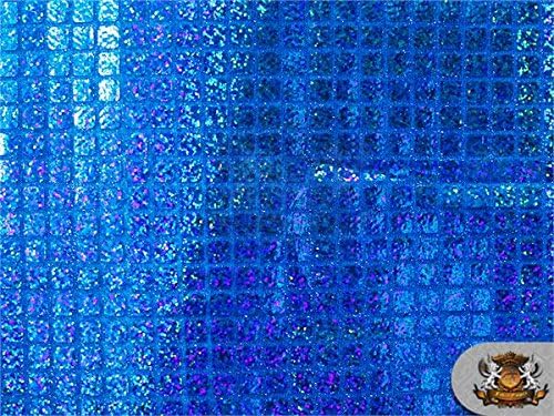 Holograma cuadrado de tela de lentejuelas de 45 pulgadas de ancho vendido por The Yard (azul rey)