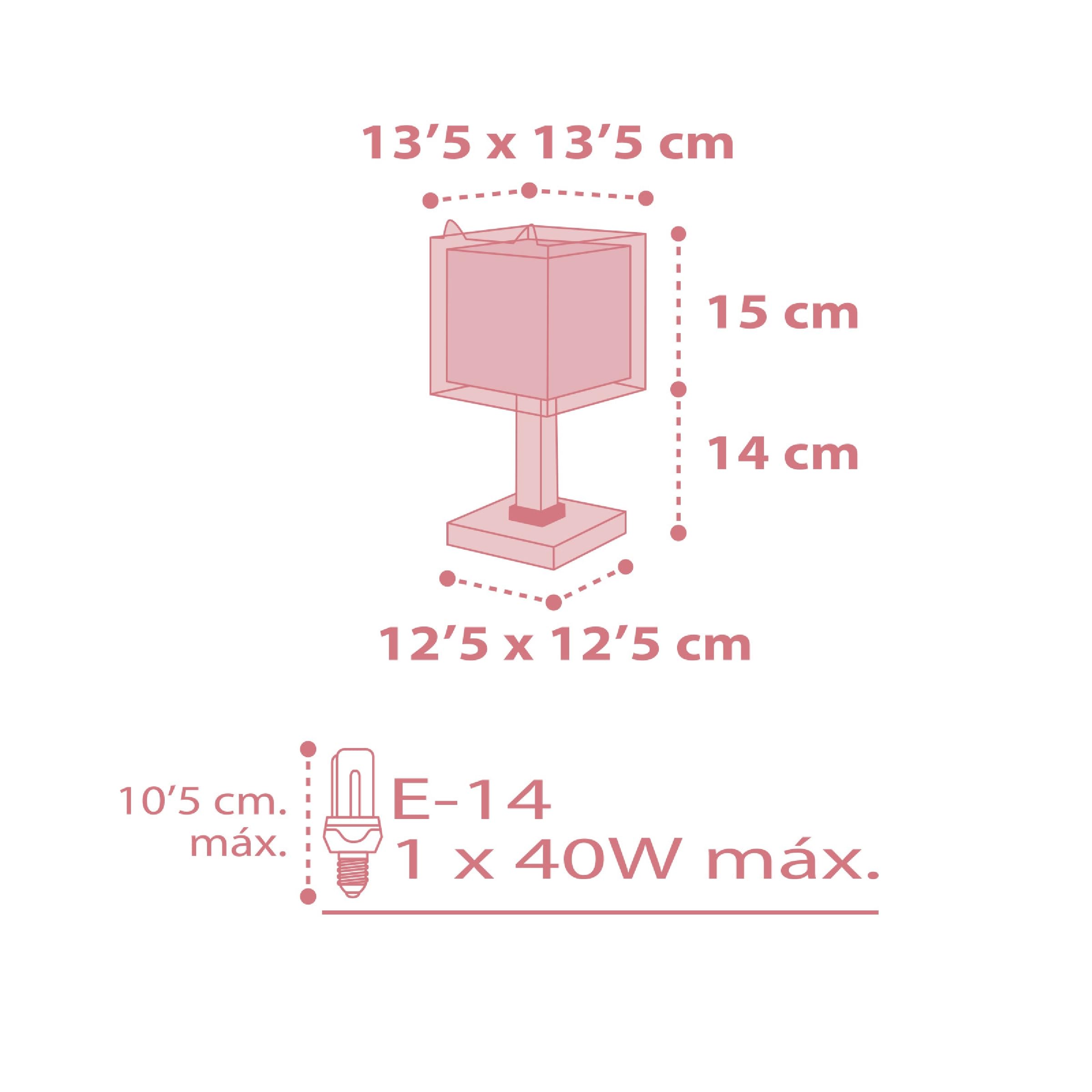 Dalber Lampada per Bambini da Tavolo Little Fox Rosa Animali