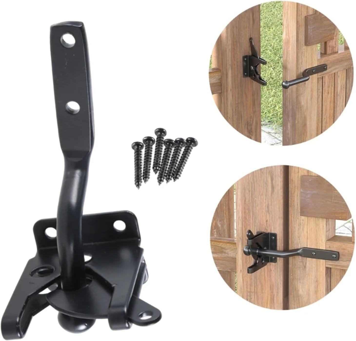 Gate Latch 12pcs Secure Steel Gate Latches with Screws Easy installs Self Closing Door Bolts Self Locking Security Latches for Outdoor Use for Secure Yard and Garden(144mm)