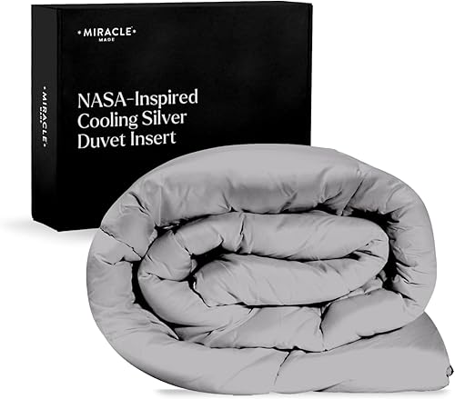 Miracle Made Edredón termorregulador, color piedra, matrimonialqueen, funda de cama de regalo de 3 zonas de temperatura, ropa de cama con infusión