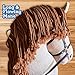 Playful Minds Large Hobby Horse for Kids and Adults – Show Quality with Rhinestone Studded Bridle, Removable Reins, and Long Mane – Plush Handmade Tournament Stick Horse, Palomino