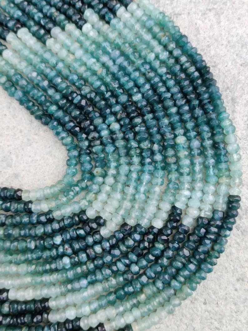 Perles rondes grandidiérite naturelle 4.5-5mm avec trou de perçage pour enfilage