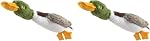 Best Pet Supplies Crinkle Dog Toy for Small, Medium, and Large Breeds, Cute No Stuffing Duck with Soft Squeaker, Fun for Indoor Puppies and Senior Pups, Plush No Mess Chew and Play - Blue