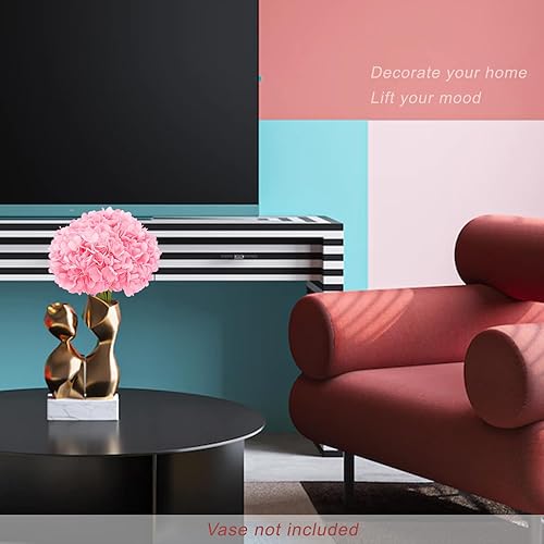 Miniatura 3 de Flores artificiales, falsas, de color rosa, paquete de 5, 20 cabezas, para bodas, hogar, fiesta, restaurante