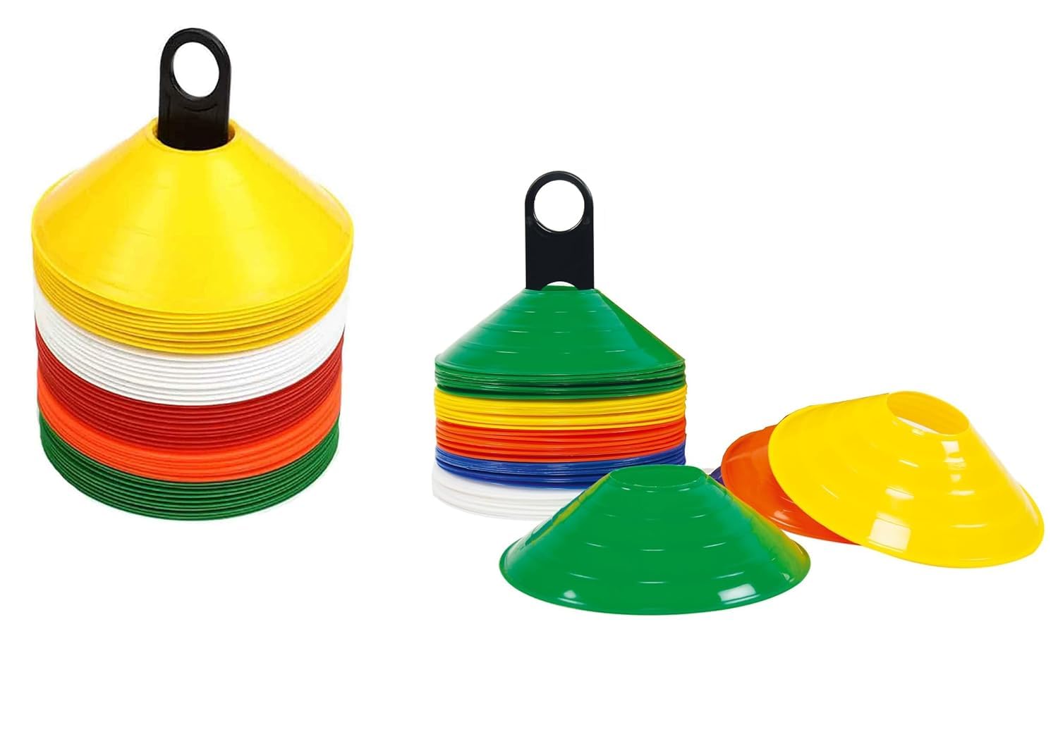 UPHILL® Training Disc Cones, Multicolour Ground Markers, Set of 50-10 Options, Agility Training Equipment (Set of 10 pcs)-image-29