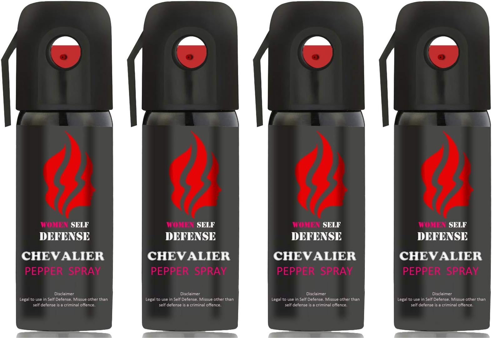 Chevalier Pepper Spray Self Defence for Women (Pack of 4)