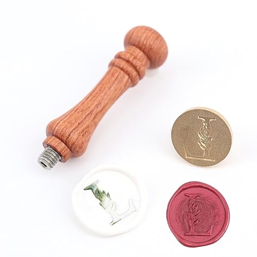 Miniatura 2 de Sello de cera del alfabeto L, sello de cera de hojas de eucalipto botánicas con letra L, sello de sellado para invitación de fiesta de boda,