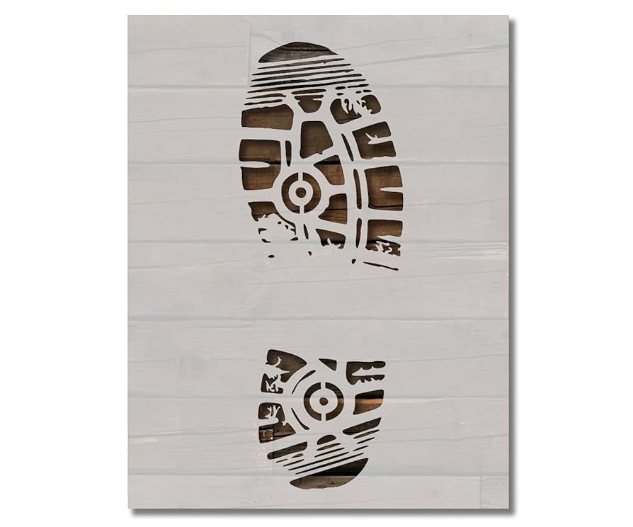 Amazon.com: Shoe Print Foot Boot Stencil Template Reusable for Painting on Walls, Wood, Arts and Crafts (518) - 8.5 x 11 Inches : Tools & Home Improvement