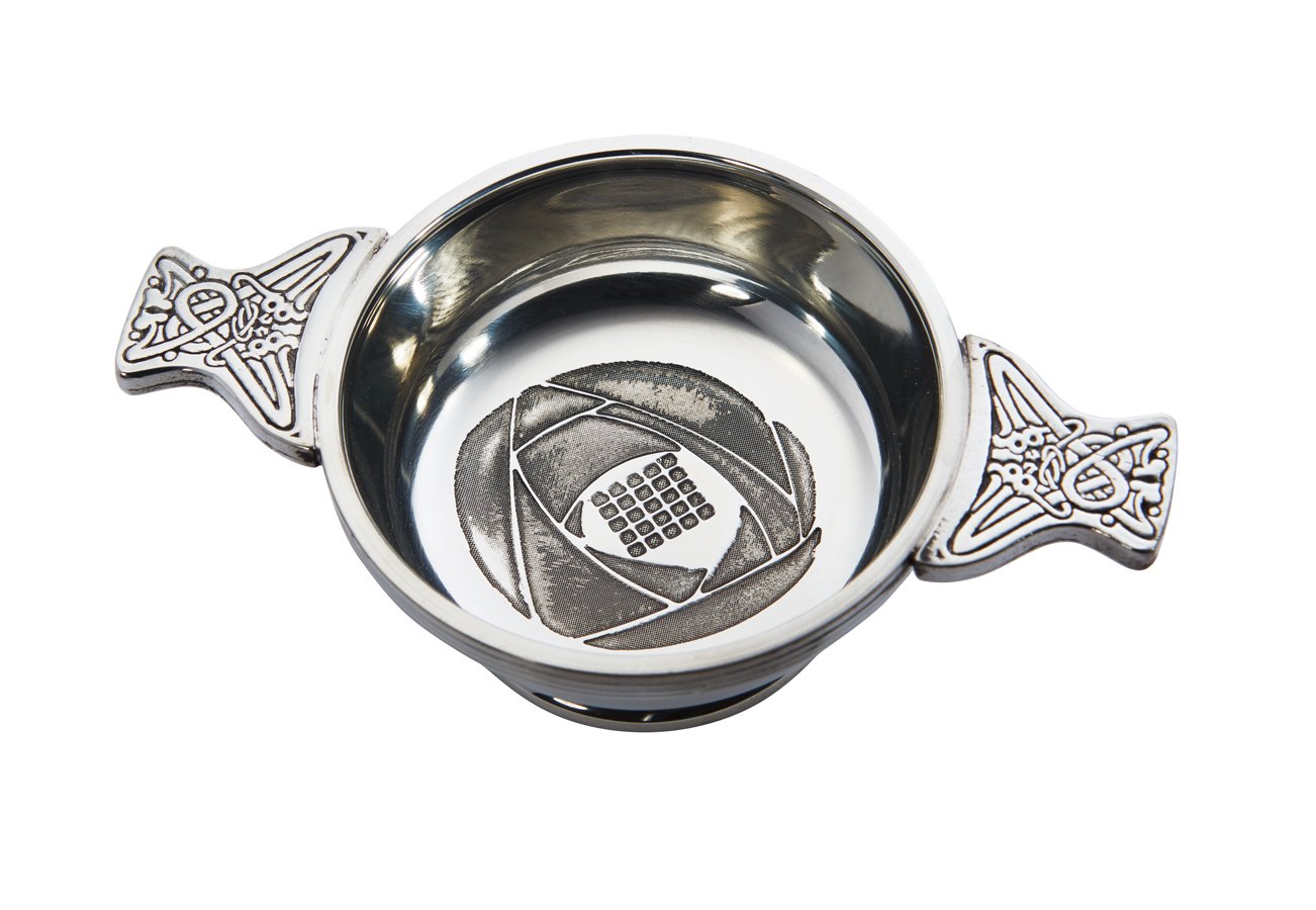 Wentworth Pewter - Standard Charles Rennie Mackintosh Pewter Quaich Whisky Tasting Bowl Loving Cup Burns Night