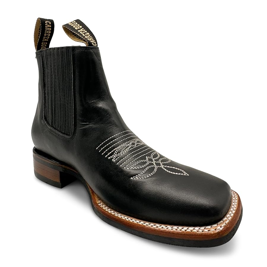 靴 UND SQUARE TOE SHORT BOOTS Amazon.com | The Western Shops Men's Genuine Leather Square