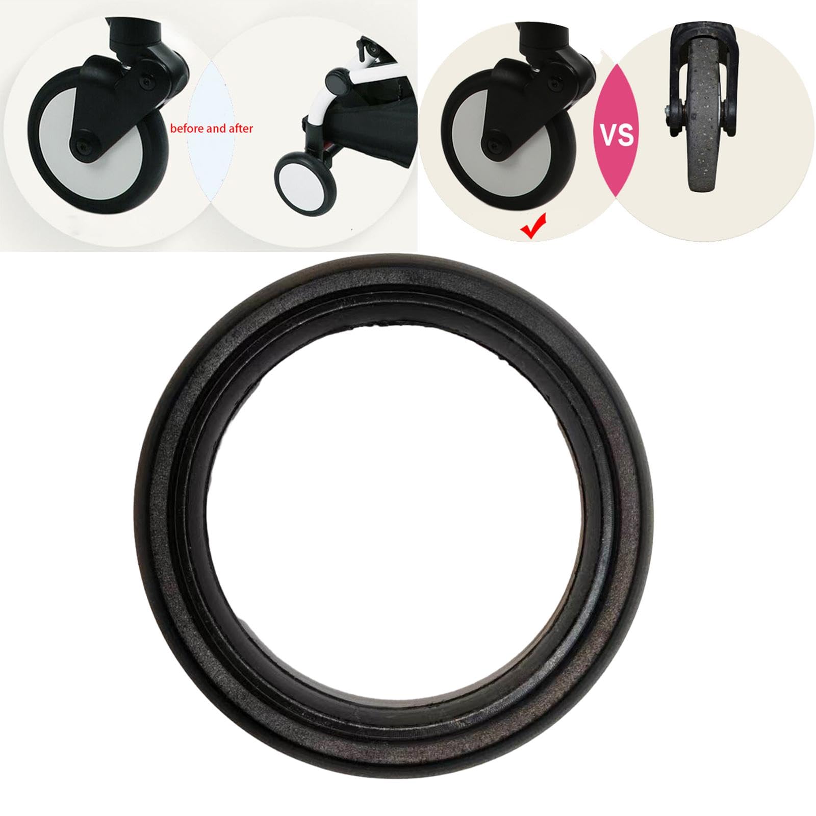 LOOM TREE® Stroller Wheel Tire Kids Carriage Replacement Upgrade Parts Accessories Pram 5 inch | Strollers & Accessories | Stroller Parts - Image 2 thumbnail