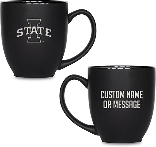 Miniatura 123 de Rico Industries NCAA Primary - Taza personalizada de 15 onzas, color negro mate, para bebidas calientes o frías Nebraska Cornhuskers