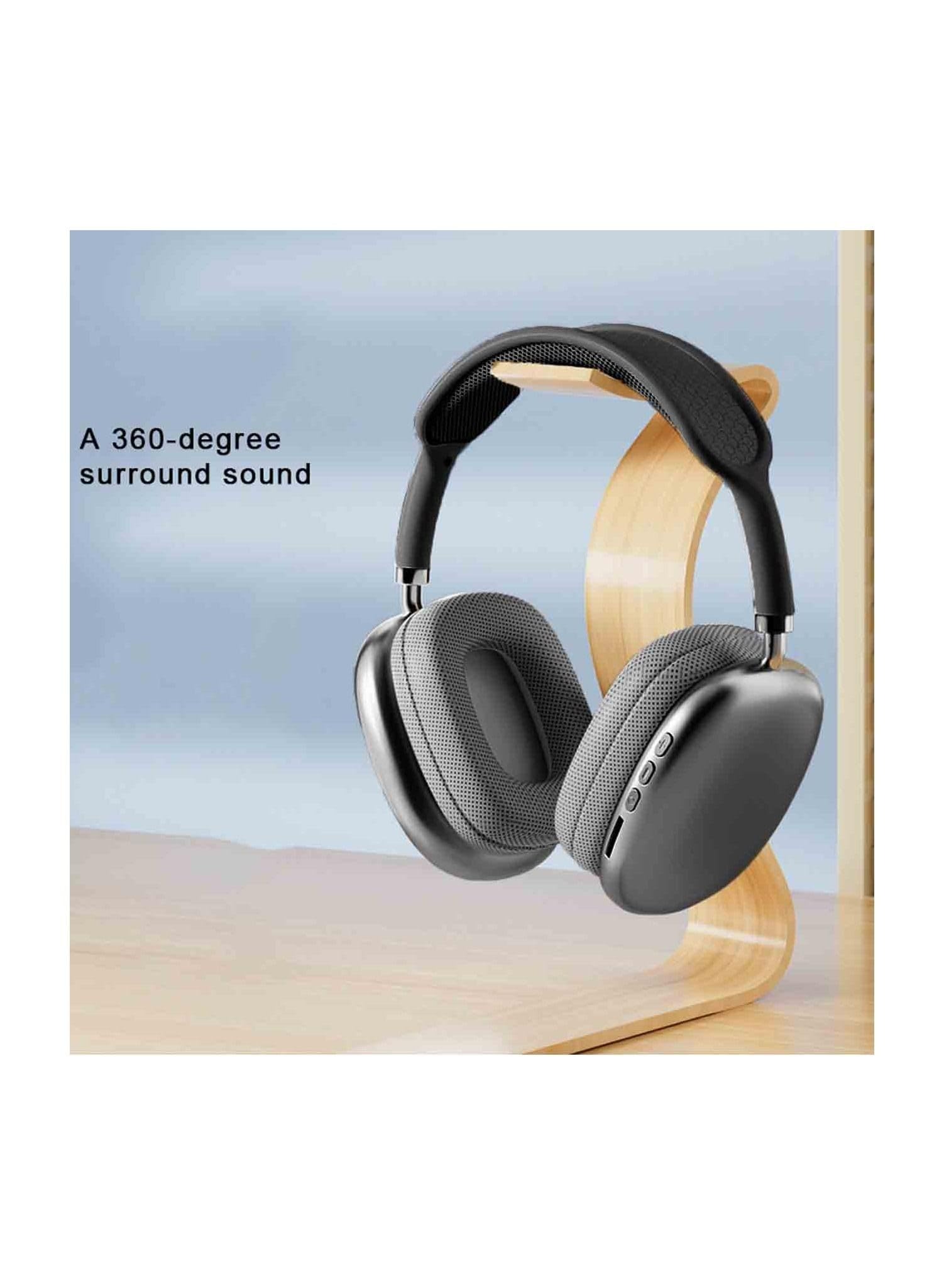 Wtech P9 Wireless Over-Ear Headphone, Black, 85ztxdkgr