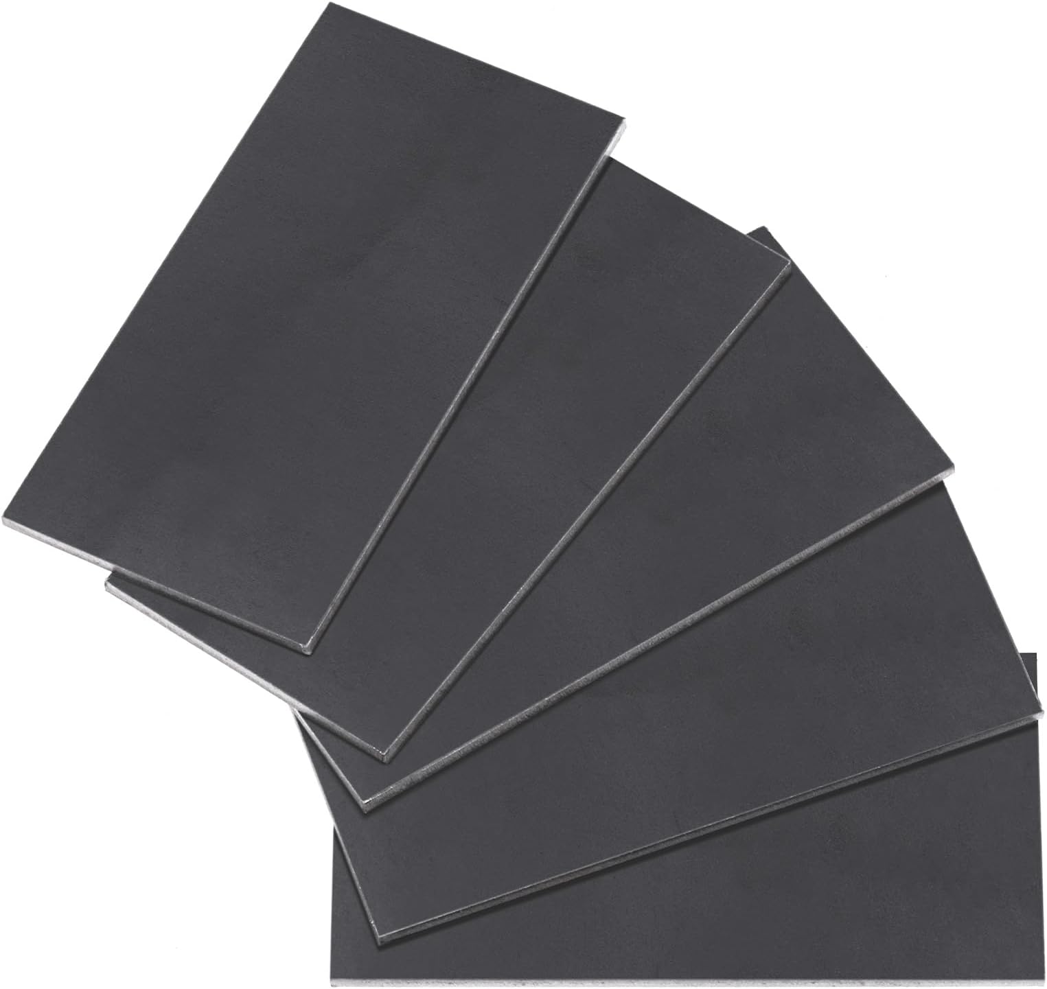 Glarks 5Pcs 2" x 4" Welding Coupons, 1/8" Thick 11 Gauge Mild Steel Welding Kit Welding Steel Plate DIY Welding Cuboid Coupons Weld Training and Practice Steel Suitable for MIG TIG Arc (2" x 4")