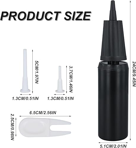 Miniatura 2 de Bomba de bola de ejercicio, bomba de aire para inflables, inflador de mano para bomba de bola de yoga, con 10 tapones de bola de fitness y removedor