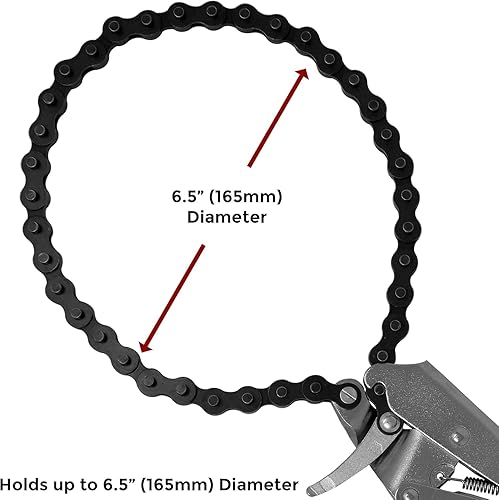 Miniatura 2 de Strong Hand Tools - VAL-PFC1024, alicates de cadena de bloqueo, cadena extraíble de 24 pulgadas, soporta tubos de hasta 6.5 pulgadas de diámetro,
