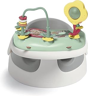 Mamas & Papas Baby Snug Seat and Activity Tray with Adjustable Features, Supportive, Stable and Easy Clean Design, Pebble Grey
