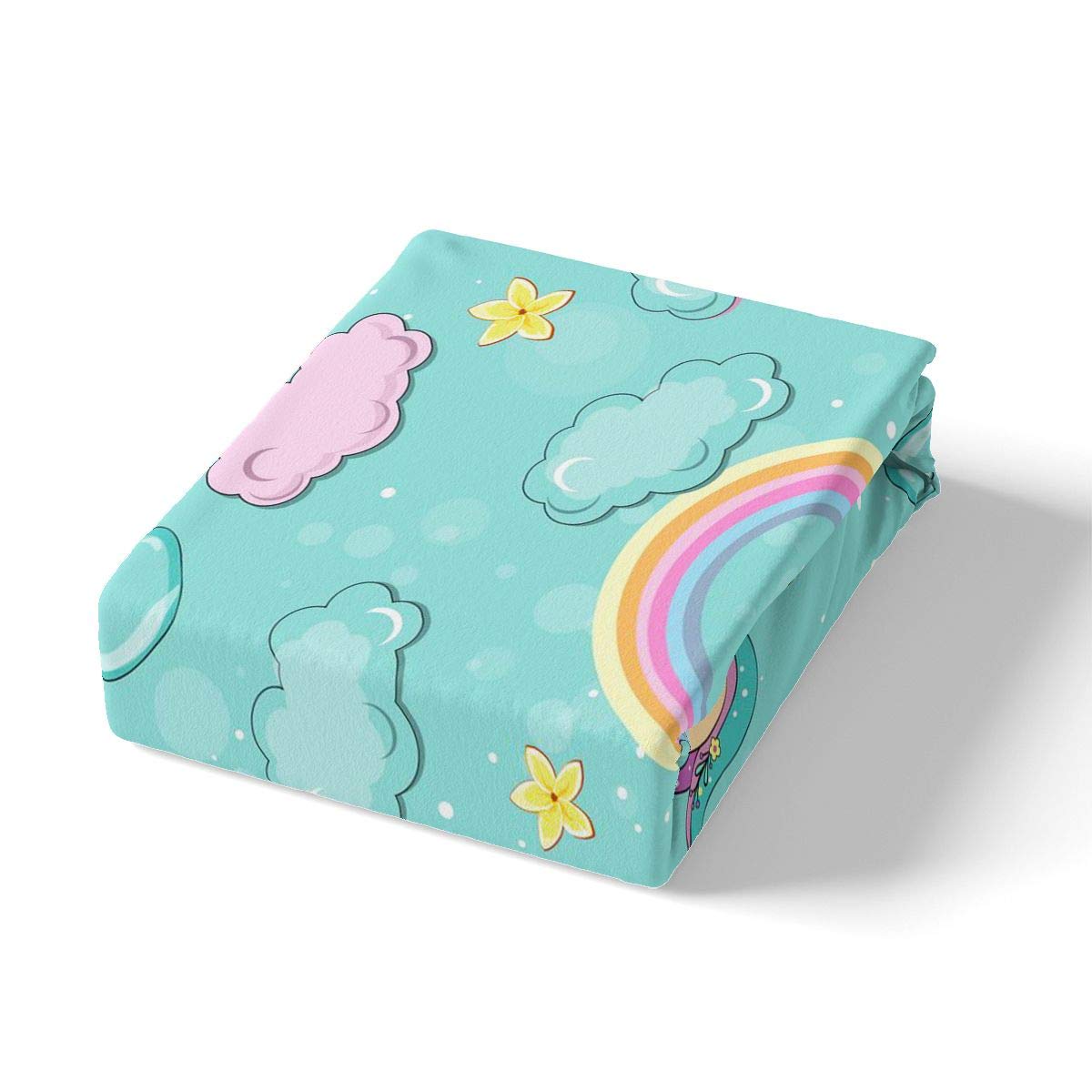 Homemissing Juego de ropa de cama para niños con diseño de unicornio de fantasía para niños, funda de edredón de animales mágicos, diseño de hadas, lunares y globos, color rosa