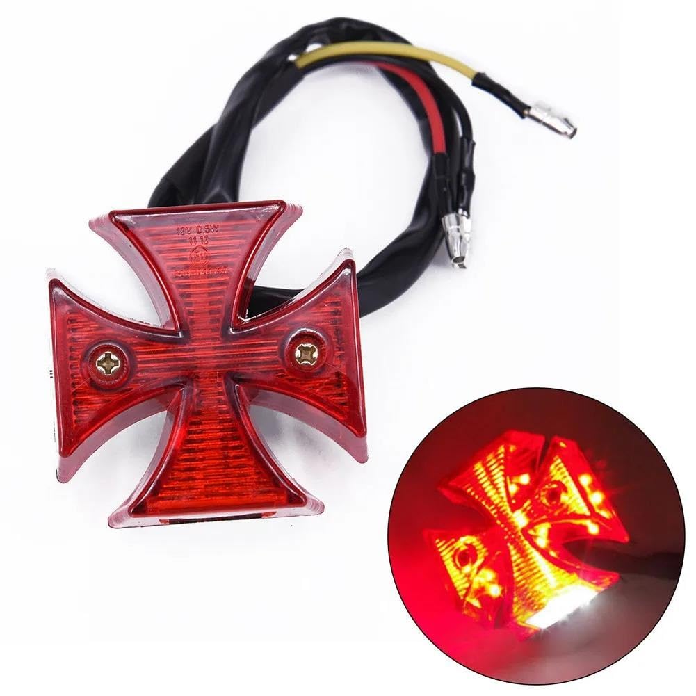 Luce Di Stop Posteriore A LED Per Croce Per Moto Lampada Integrata Targa DC 12V Per Elicotteri Per Bici Da Corsa Quad ATV