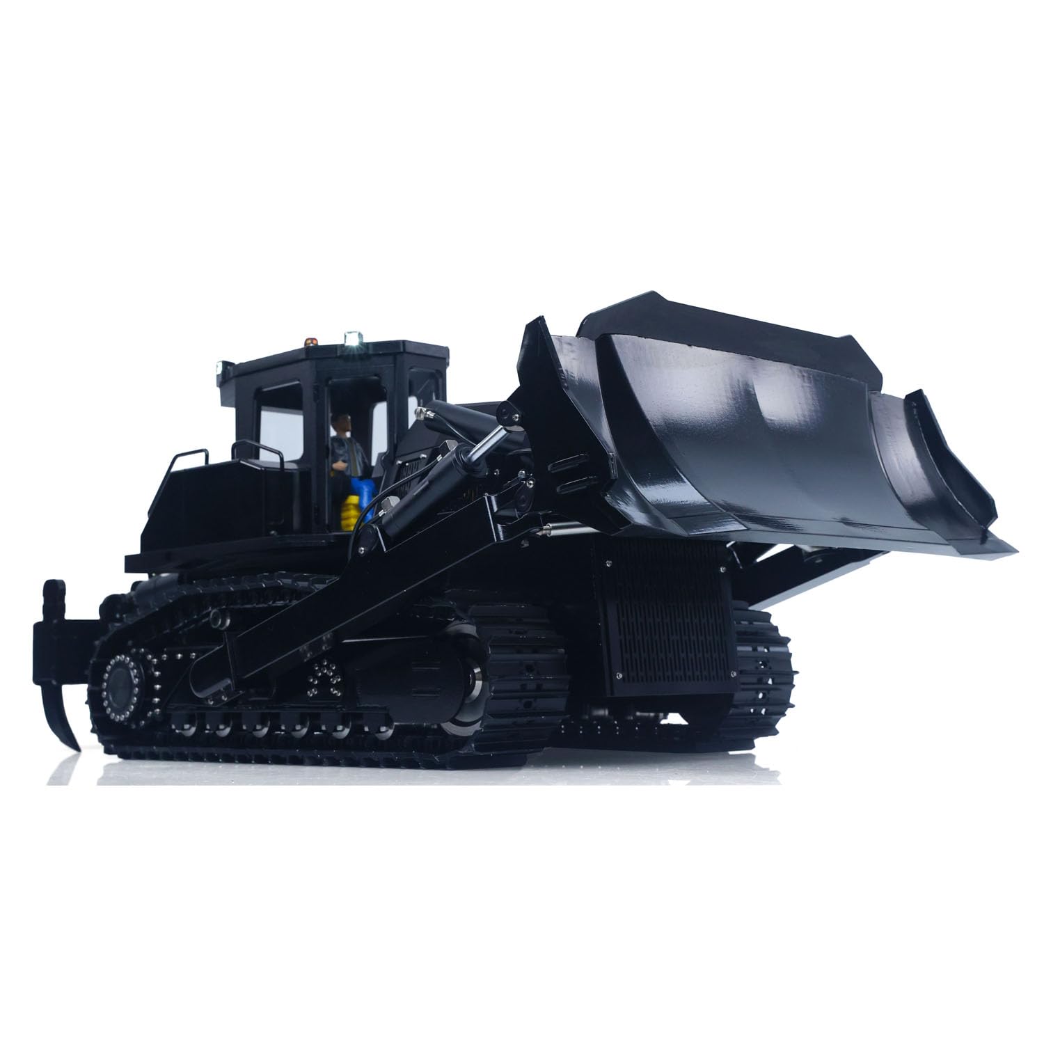 wheelfun RTR Metal 1/12 RC Bulldozer idraulico D155AX Modello Heavy Duty Dozer valvola a 7 vie Pompa olio 1.0L 5 Aratri Radio Master TX15 Batteria Hobby Grade Modello per Età 14+