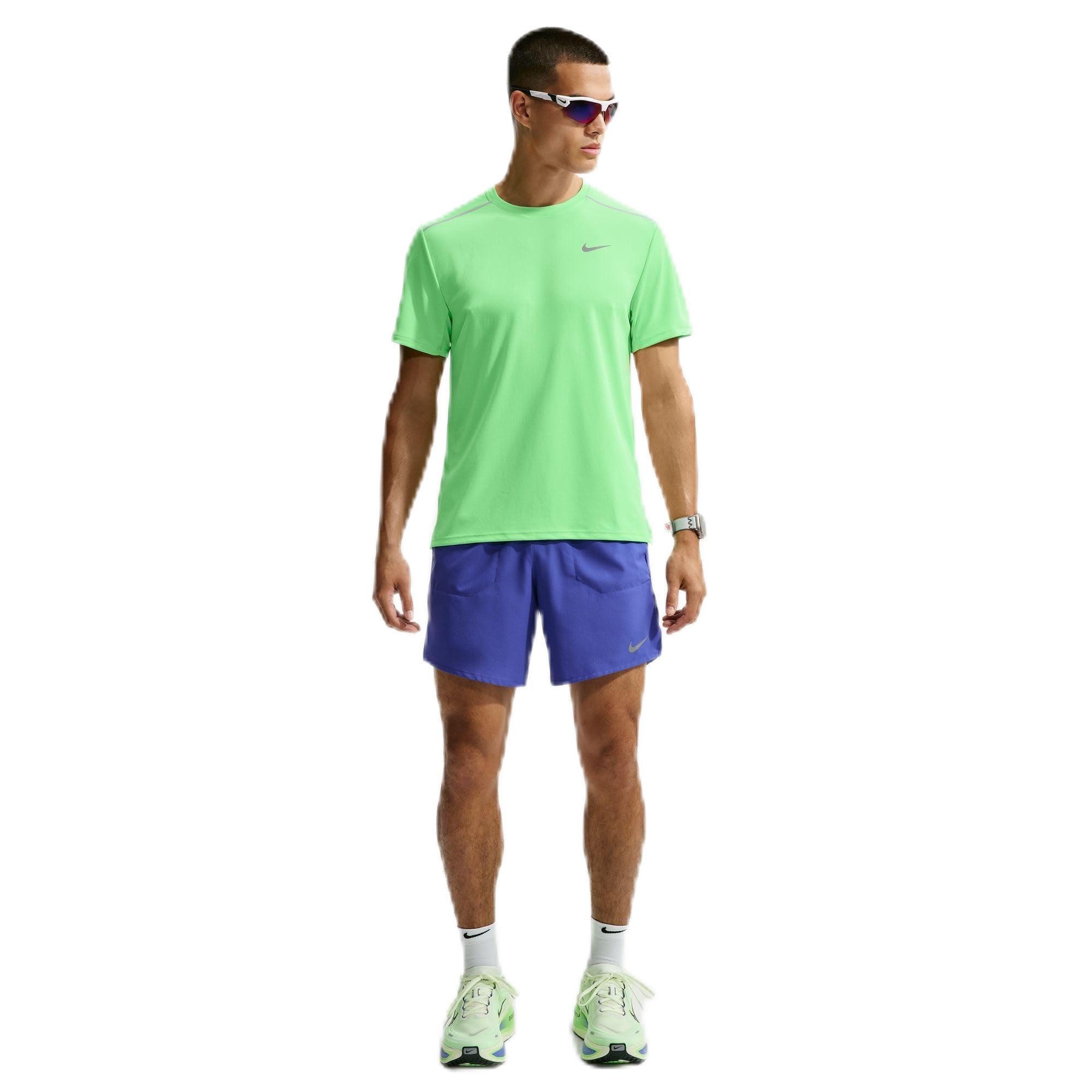 Nike Mens Miler Dri Fit Uv Protection Short Sleeve Running Top-picture-29