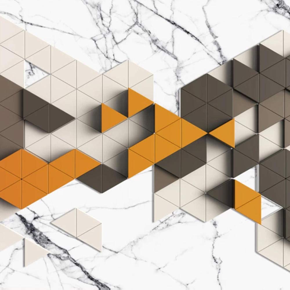 Carta da parati 3D Modern Interior Design 3D Murale Triangolo Geometrico Marmo Creativo Soggiorno TV Sfondo Wall Art