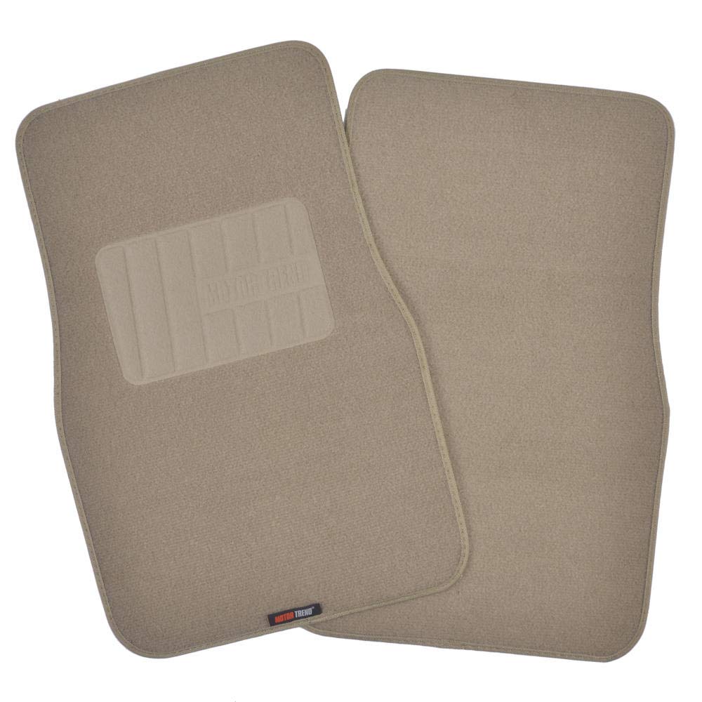 Motor Trend FatRug Premium Carpet Car Floor Mats - Thick Robust Auto Gear, Universal Fit for Your Car Truck or SUV, Beige