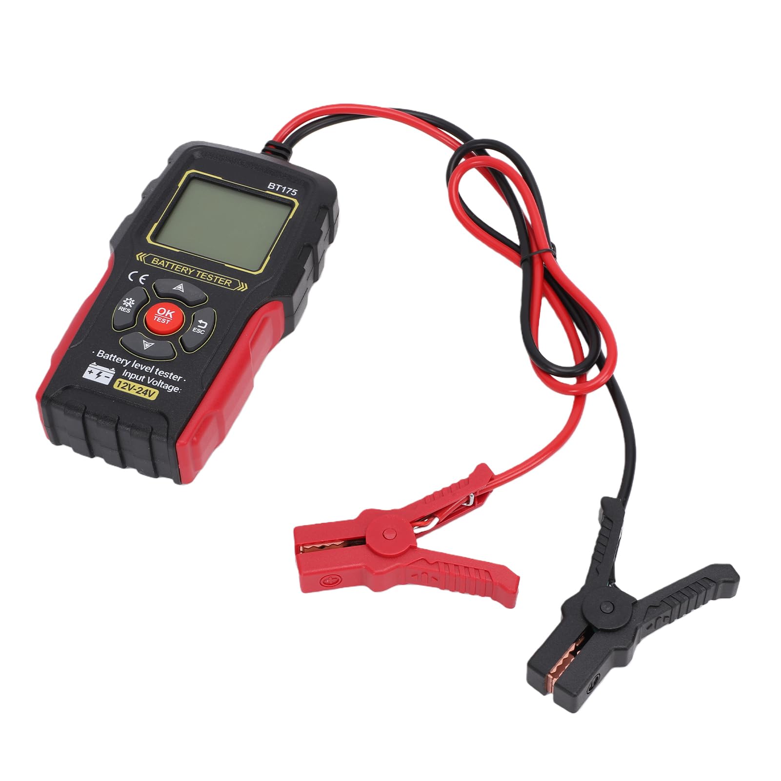Tester per batterie, analizzatore di batterie per auto universale 12V 24V con display retroilluminato, avviso di cattivo contatto, misura batterie CCA 50-1999 3AH-200AH,