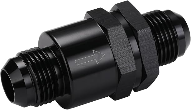 10AN Non Return One Way Inline Check Valve Fitting Aluminum Black