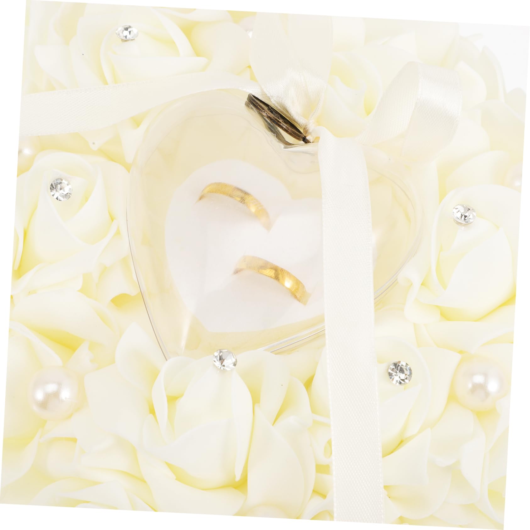 SOIMISS 5pezzi Cuscino Portafedi Elegante Forma Di Cuore Con Decorazioni Scatola Per Anelli Da Matrimonio Accessori Nuziali Per Sposi e Fidanzamenti