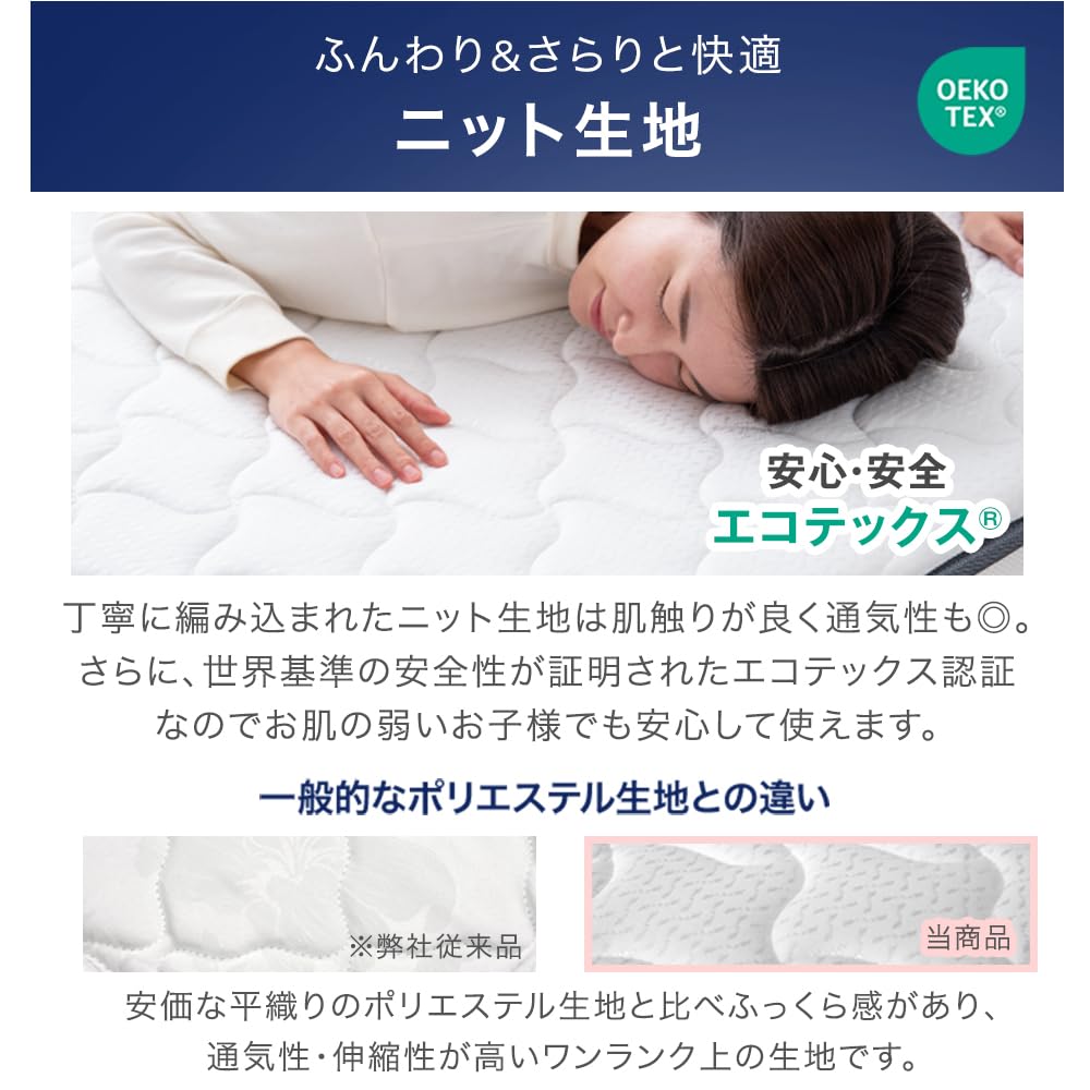 Amazon.co.jp: タンスのゲン マットレス シングル 極厚22cm 線径2.3mm