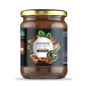 GIRORGANIC Premium Chocolate Finest Peanut Butter With Jaggery 500Gram,Cholesterol Free & Vegan,Zero Trans Fat & Naturally Gluten Free,Gopal Ratna Award Winner 2023 - image, photos