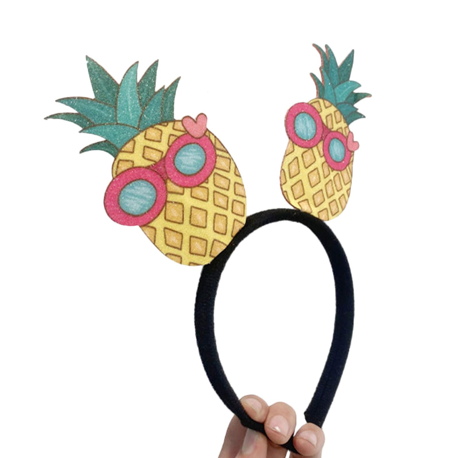 Diadema de Piña para Fiesta Luau, Plástico, 5 Piezas