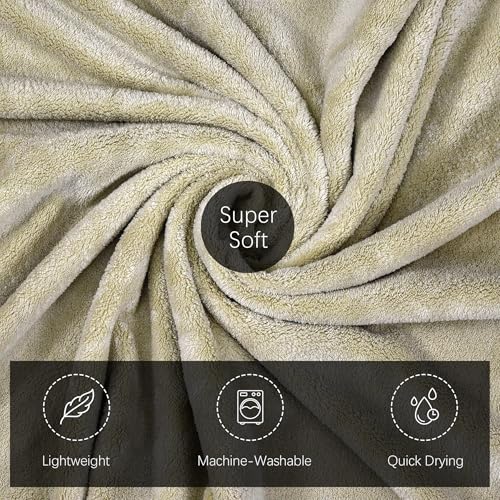 Image of Cortina Premium Solid Towels for Bath 70 x 140 cm 500 GSM Microfiber Bath Towels, Ultra Soft, Highly Absorbent & Quick Dry for Gym, Beach & Bathroom Towels for Men, Women & Kids Color : Beige