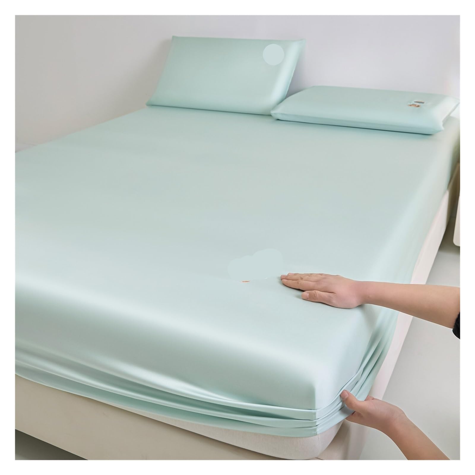 Drap de lit rafraîchissant en fibre de soie glacée pour retrouver un sommeil paisible