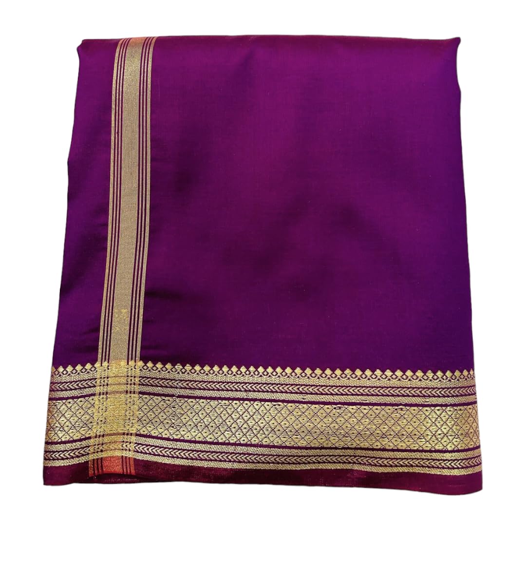 Men's Traditional Panchakacham Polyester Dhoti Set with Silk Border | Veshti/Mundu/Lungies Dhoti For Men for Pooja Temple & Special Occasions-picture-19