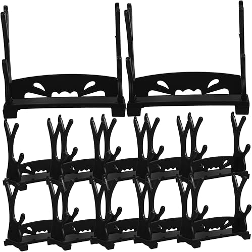 COOLHIYA Soporte de exhibición de espadas, soporte de almacenamiento medieval, soporte de exhibición de varita, soporte de exhibición de mesa,