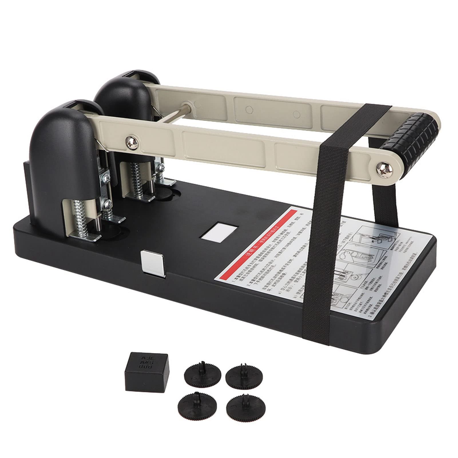 Perforatrice manuale professionale a 2 fori Perforatrice manuale resistente ad alta capacità 150 fogli con impugnatura ergonomica per documenti da ufficio Acciaio Plastica A