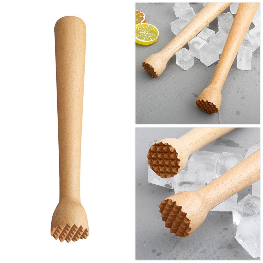 Pilon à Mojito En Bois De Hêtre - Broyeur à Cocktail, Marteau à Glace - Pour Bar Et Maison - 4