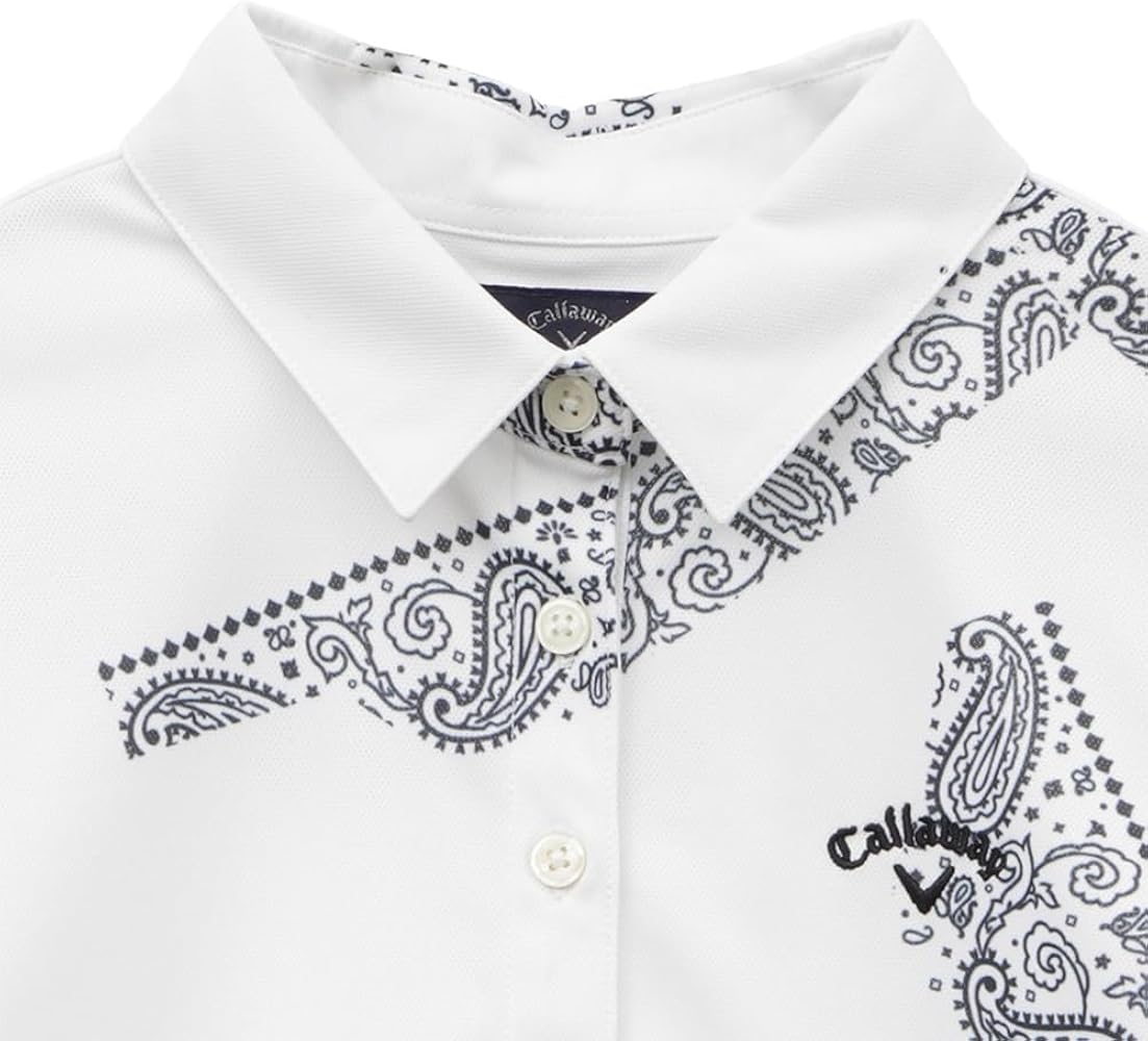 Amazon | [キャロウェイ] レディース 半袖 ポロシャツ (ペイズリー柄
