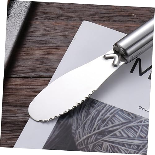 Miniatura 4 de SWOOMEY 3 piezas de acero inoxidable mantequilla de maní mantequilla de maní esparcidor de mantequilla raspador de mantequilla queso condimento