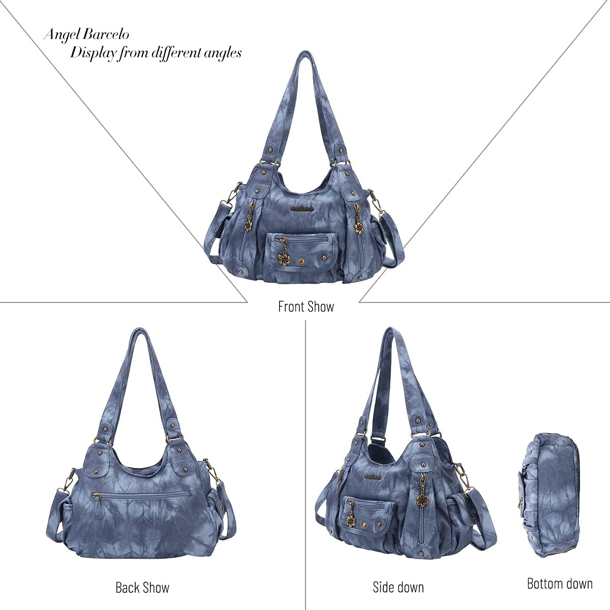 Angel Barcelo Purses for Women Soft PU Leather Shoulder Bag Crossbody Purse and Handbags - Image 4