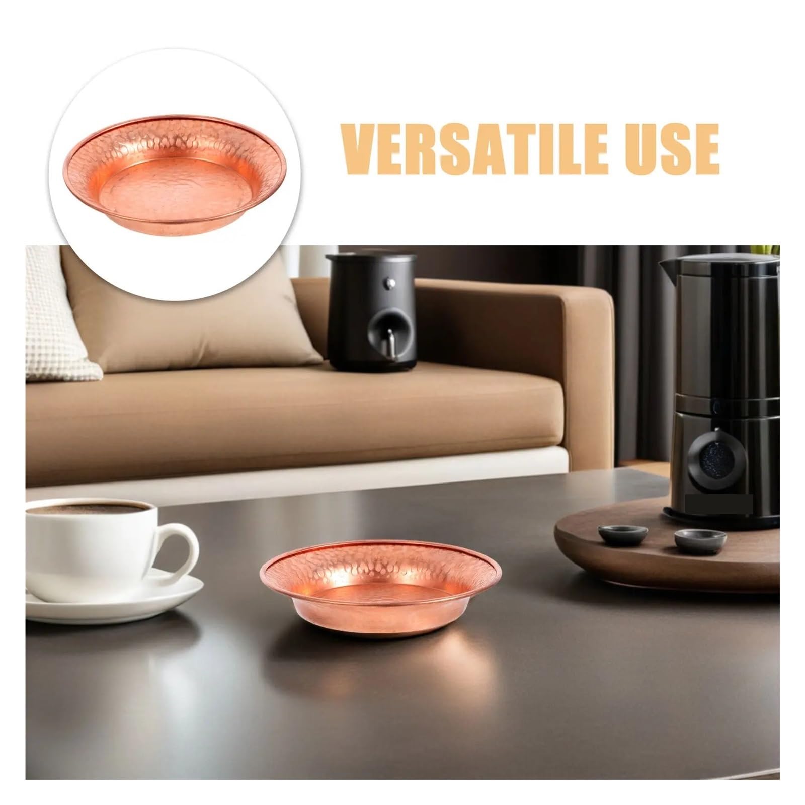 Vassoio Martellato Ciotole decorative in rame 2 pezzi